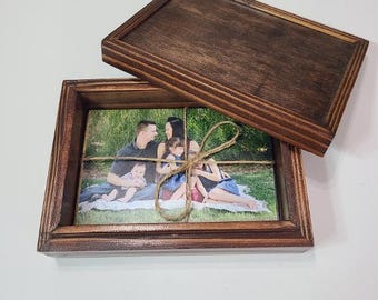 Rustikale Fotobox (für 100 Fotos) Erinnerungsbox / Geschenk