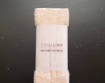 Moscato Silk Velvet Ribbon; Bridal Bouquet, invitations, Wedding; hand dyed; hand ripped; wedding photography styling; warm champagne