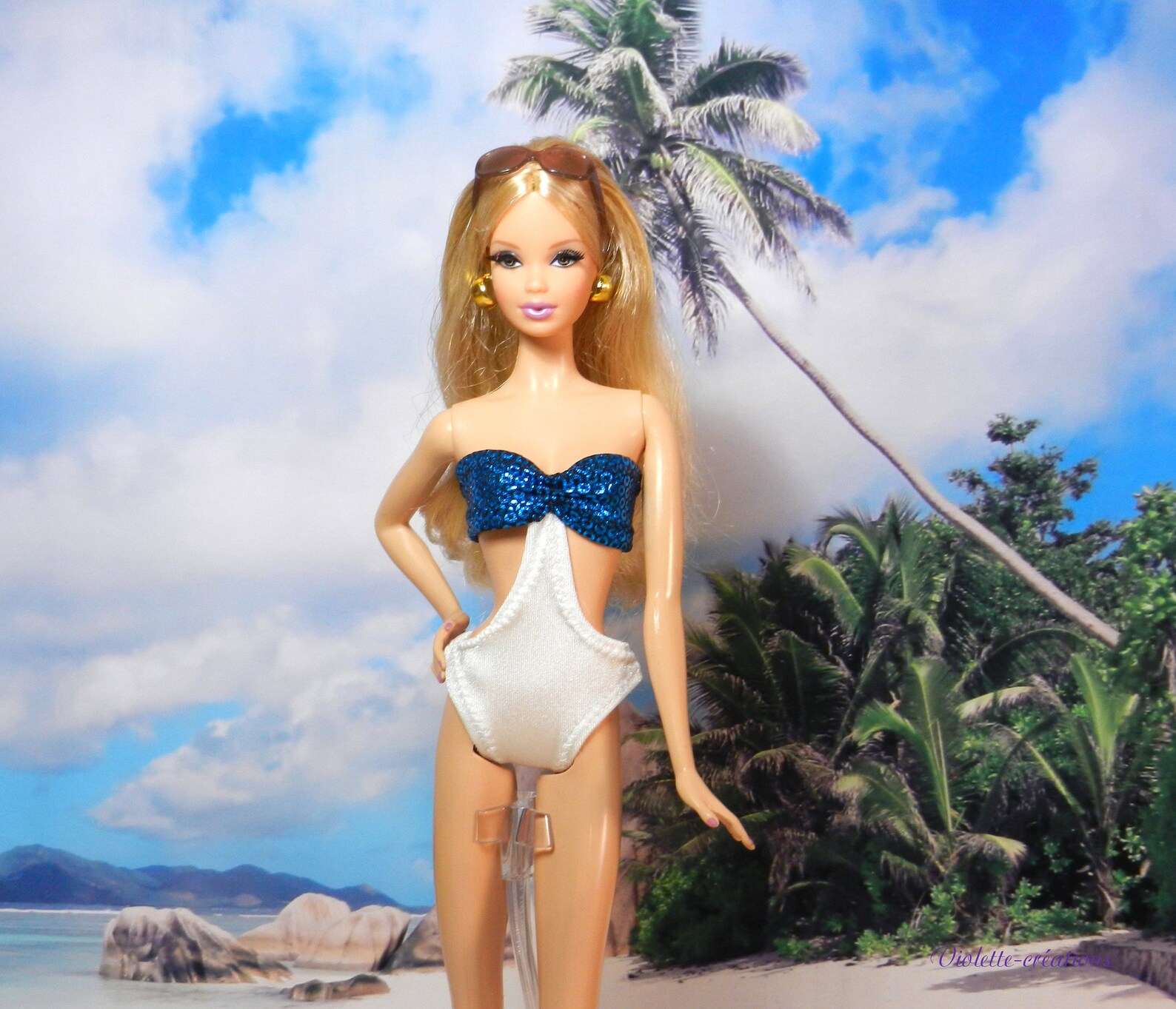 1 piece swimsuit for barbie doll barbie beachwear beach Etsy