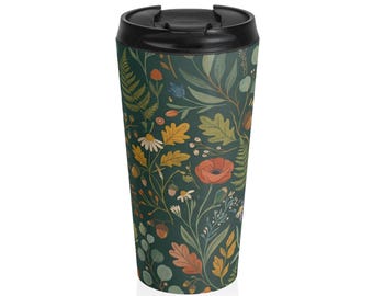 Wildflower Meadow Travel Mug | Floral Botanical Stainless Steel Tumbler