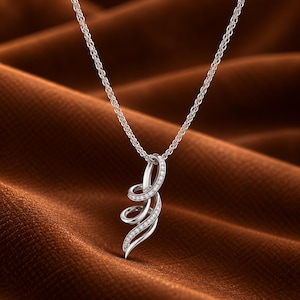 Infinity Loop Moissanite Necklace, Interlocking Pendant Necklace, Sparkling Twist Jewelry, Elegant Dainty Necklace, Gift for Her