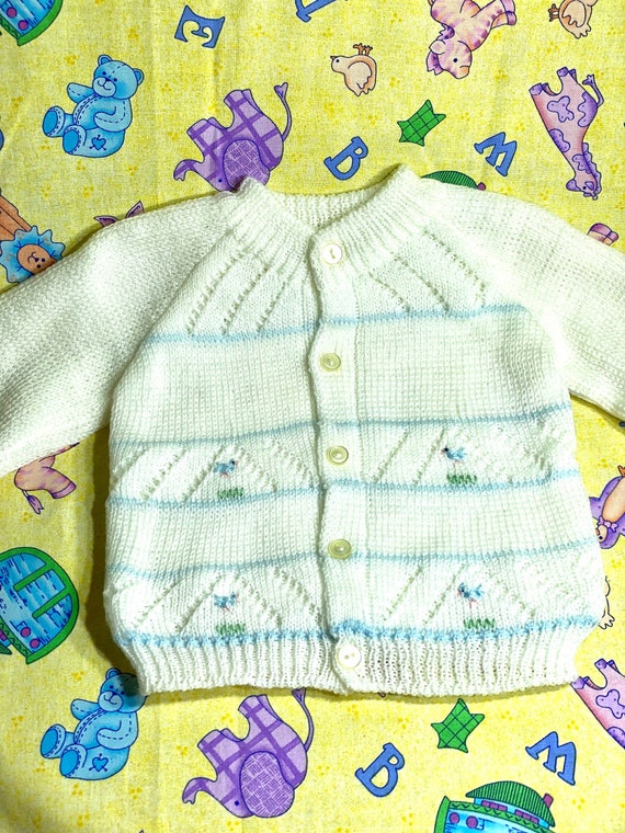 Vintage New Old Stock 1970s Baby Sweater-Carriage 