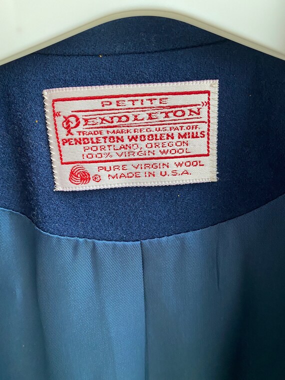 Navy Wool Pendleton Blazer-Size 14P-Ladies Blazer… - image 3