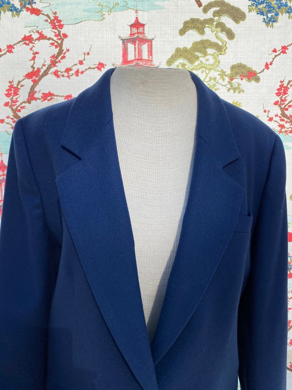 Navy Wool Pendleton Blazer-Size 14P-Ladies Blazer… - image 2