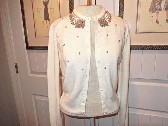 vintage beaded cardigan sweaters