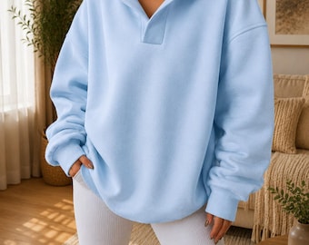 Dameshoodie, losvallend model, lange mouwen, casual sporttop, comfortabele hoodie voor elke dag