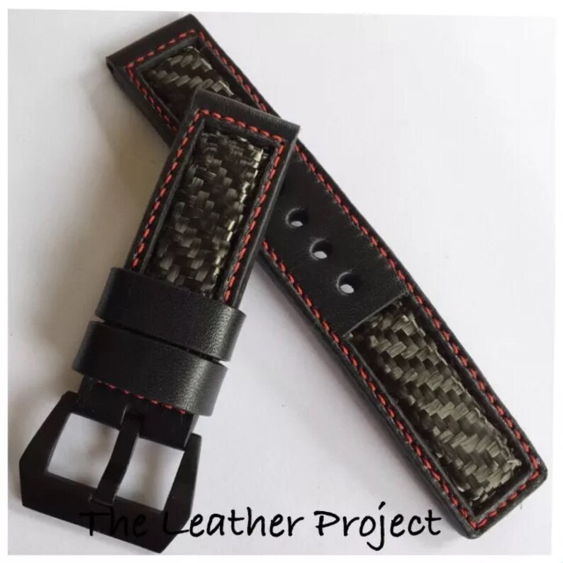 Handmade Real Carbon Kevlar Watch Strap Band Free Steel Color Etsy