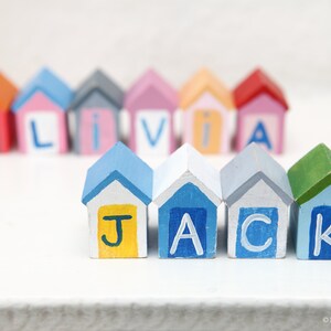 Beach huts, Handmade Beach Hut Ornament, Made of Wood, stocking filler, xmas gift