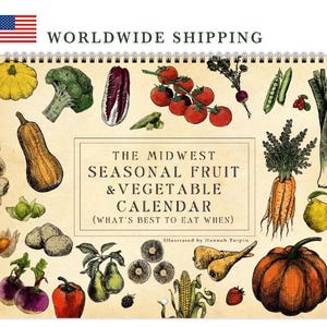 MIDWEST Seasonal Fruit and Vegetable calendar (dateless) (US & CA)