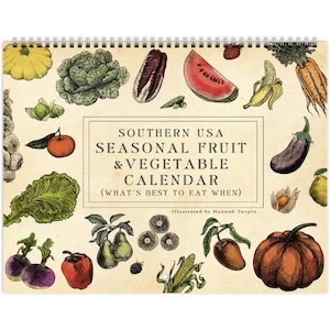 Southern USA Fruit and Veg Calendar (dateless) (US & CA)