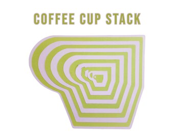 Coffee Cup Confetti Die Cuts Stack Paper Shapes Coffee Shop Hot Coco, Tea Cup Scrapbooking Party Decoration Meeting Sign Cafe Breakfast
