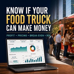 Food Truck Profitability Spreadsheet | Menu Costing, Event Profit, Inventory | Excel + Google Sheets