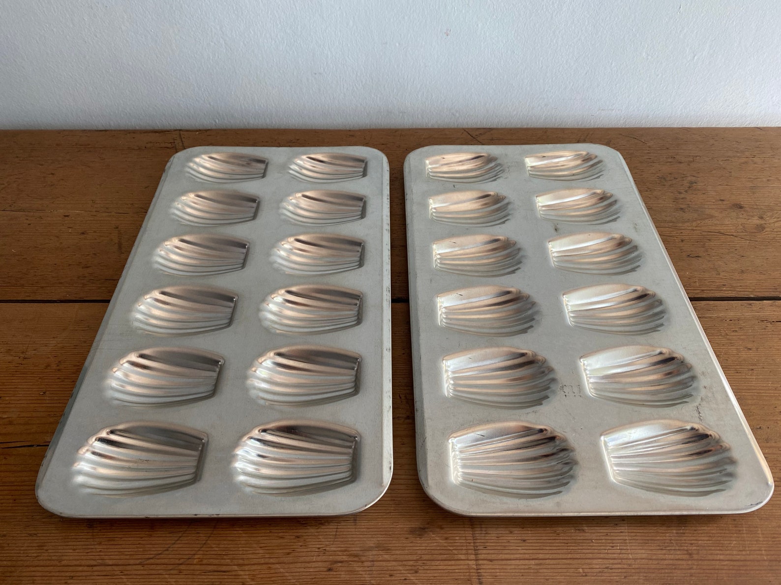 Pair of Vintage Madeleine Cookie Mold Trays Etsy