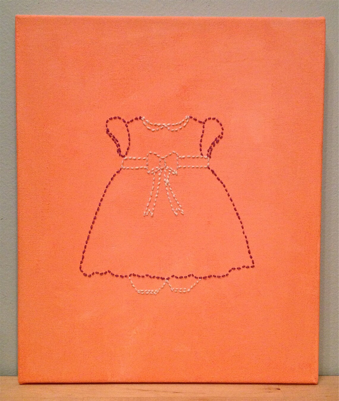 Baby Girl Dress Hand Stitched on Canvas Customized Made to Etsy