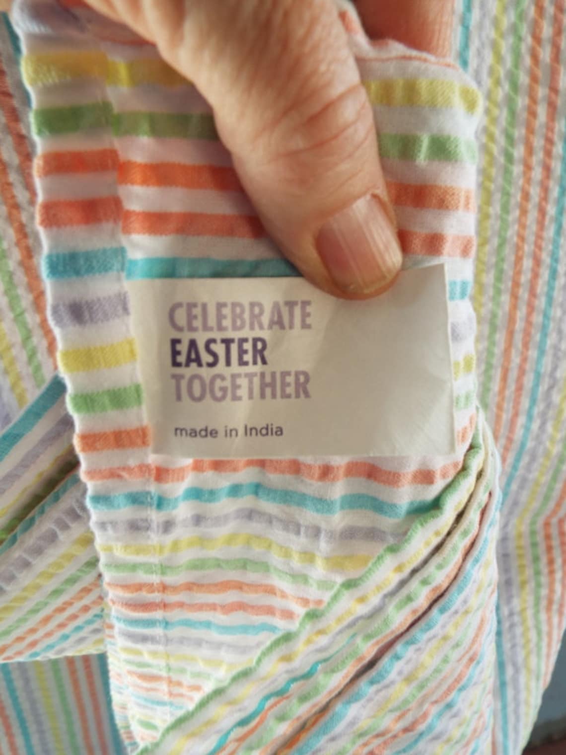 Celebrate Easter Kohls Seersucker Striped Tablecloth 58 Etsy