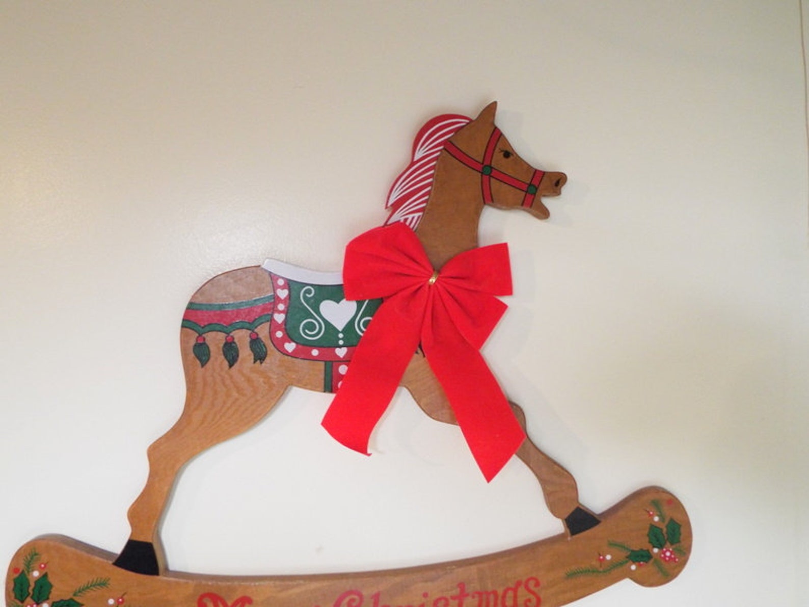 Christmas Rocking Horse Wall Decor Primitive Country Decor Etsy