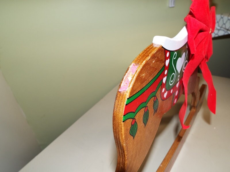 Christmas Rocking Horse Wall Decor Primitive Country Decor Etsy
