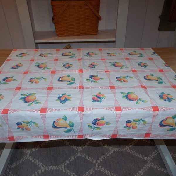 Vintage Country Fruit Tablecloth Farmhouse 36 Square Craft Supply