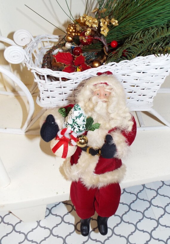 House of Hatten Sitting Santa 9 1/2 Inches Old World Santa Etsy