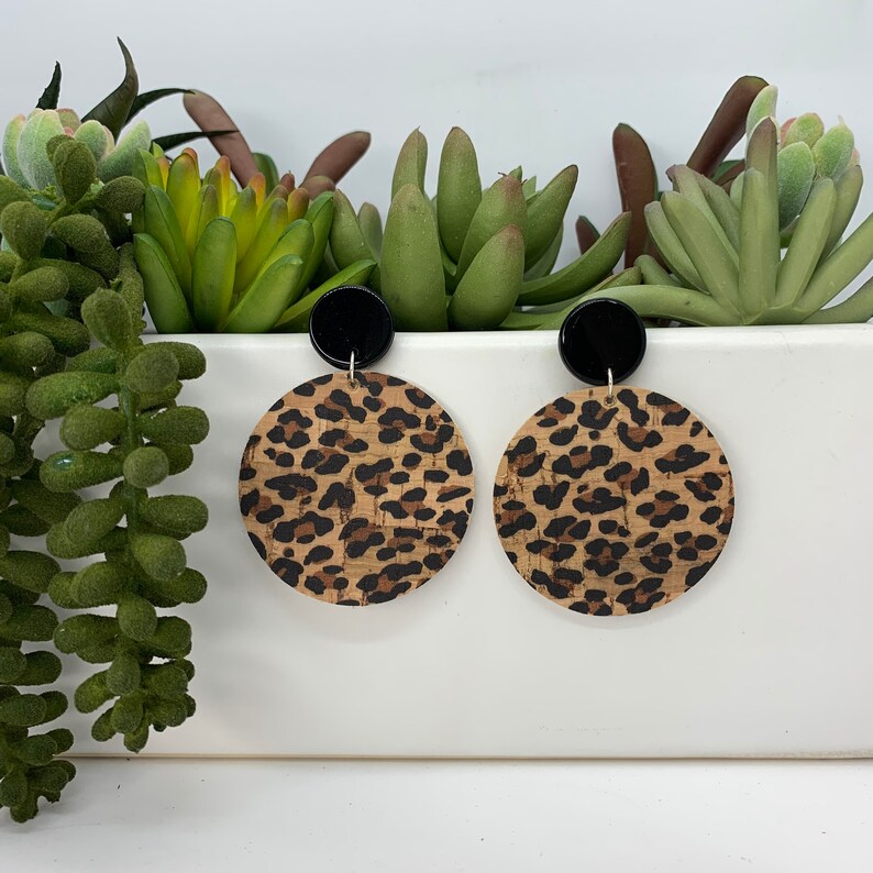 cheetah-cork-leather-earrings-cheetah-cork-earrings-resin-etsy