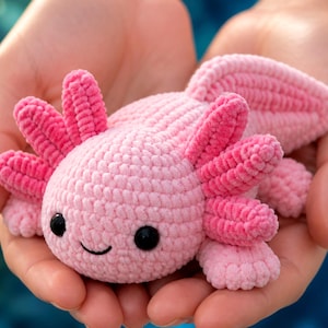 Axolotl Crochet Pattern PDF Easy Kawaii Amigurumi Beginner Instant Download