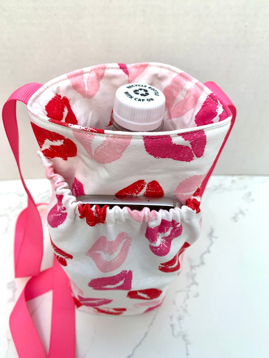 Water Bottle Holder, Crossbody Bag, Bottle Holder With Pocket, Shoulder Strap, Cell Phone Pocket
