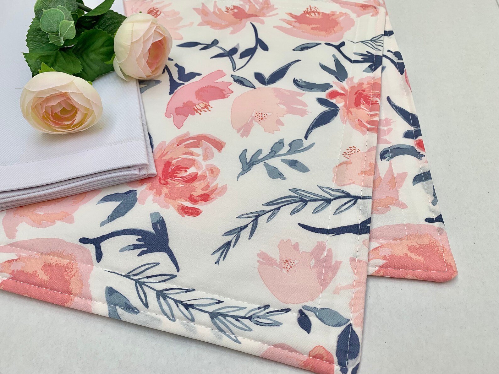 Fabric Placemats Flowers Garden Spring Special Occasion Etsy