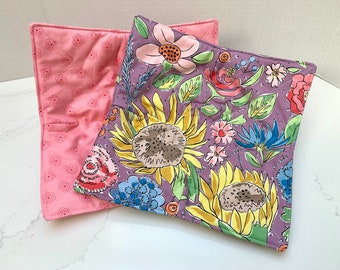 Microwave Safe Plate Cozy, Dinner Plate Cozy, Plate Cozy, Hot Plate Holder, Reversible, Hot Dishes, Cozies, Protect Fingers, Gifts for Her