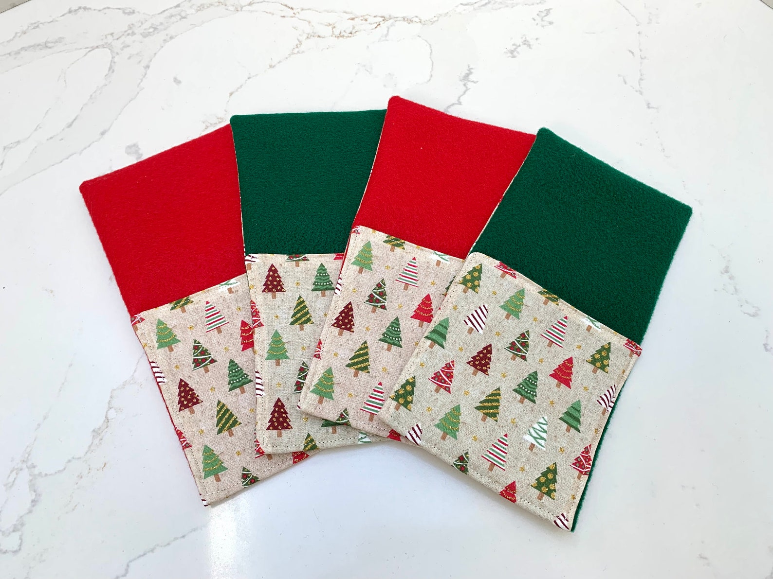Christmas Cutlery Holder Silverware Pouch Utensil Holder Etsy