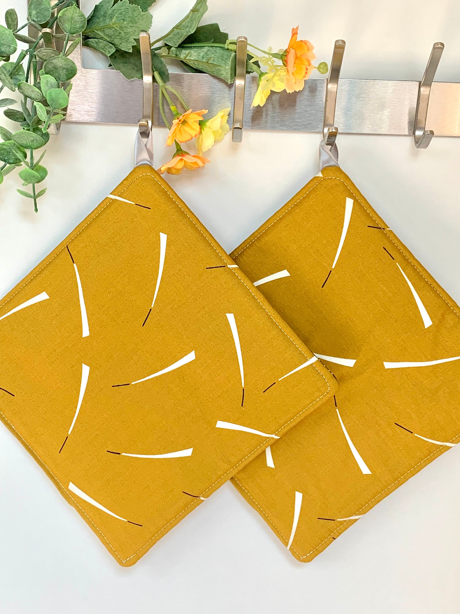 Set of 2 Extra Large Pot Holders Super Thick Hot Pads Etsy