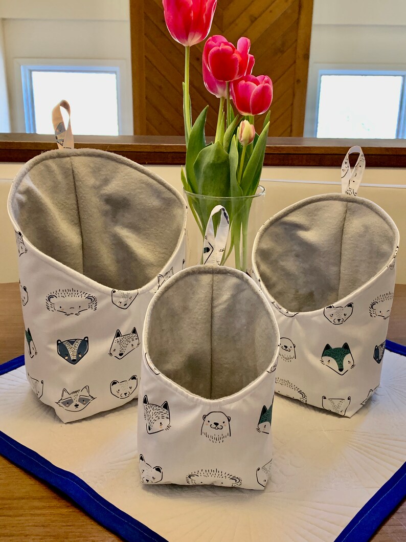 Storage Pods Hanging Bag Fabric Storage Bins Standing Pod Etsy