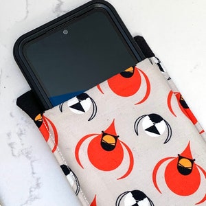 Padded Cell Phone Holder, Cell Phone Protecter, Cell Phone Case, Padded Pouch, Phone Sleeve, iPhone cover, Smartphone Case, Handmade Case image 3