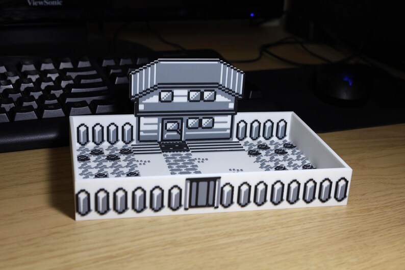 Pixel Art House Catch-all Tray, Desk Organizer, Key Tray - Etsy