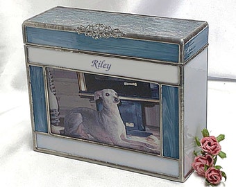 Small #7A Photo Frame accepts 3"x 5" photo, Dog, Cat, Ferret, Bunny in Stained Glass