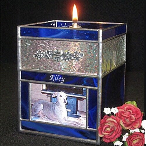 Pet Urn Small Dog Cat Custom 1B Photo Candle Urn Etsy