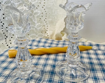 Glass candle holders