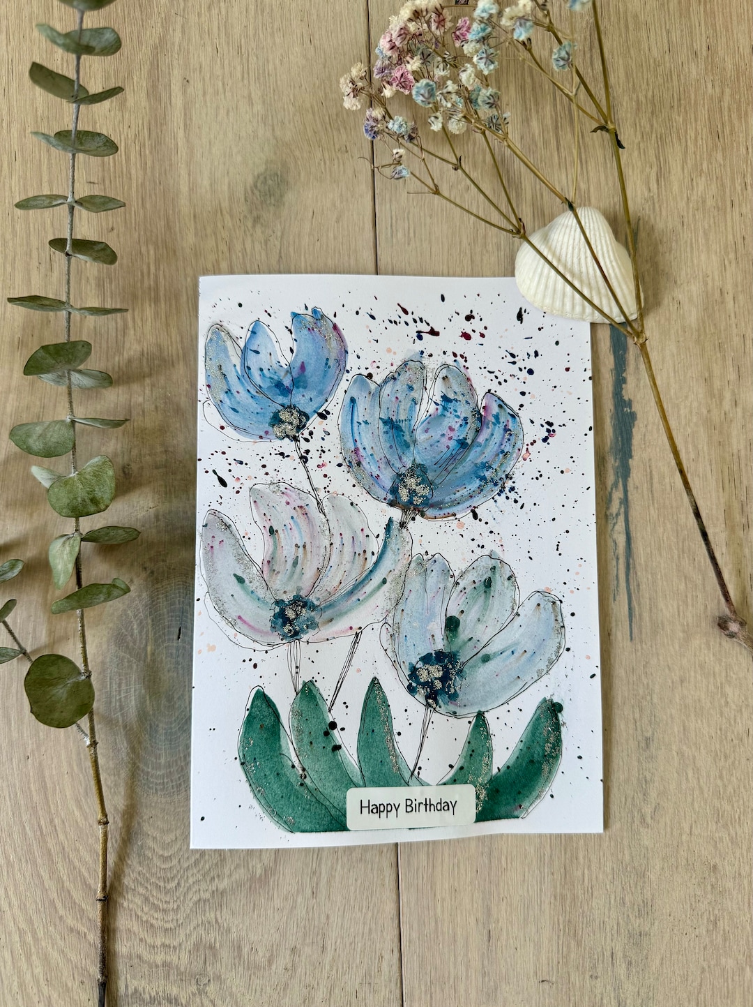 Hand Painted Watercolor Birthday Card - Etsy