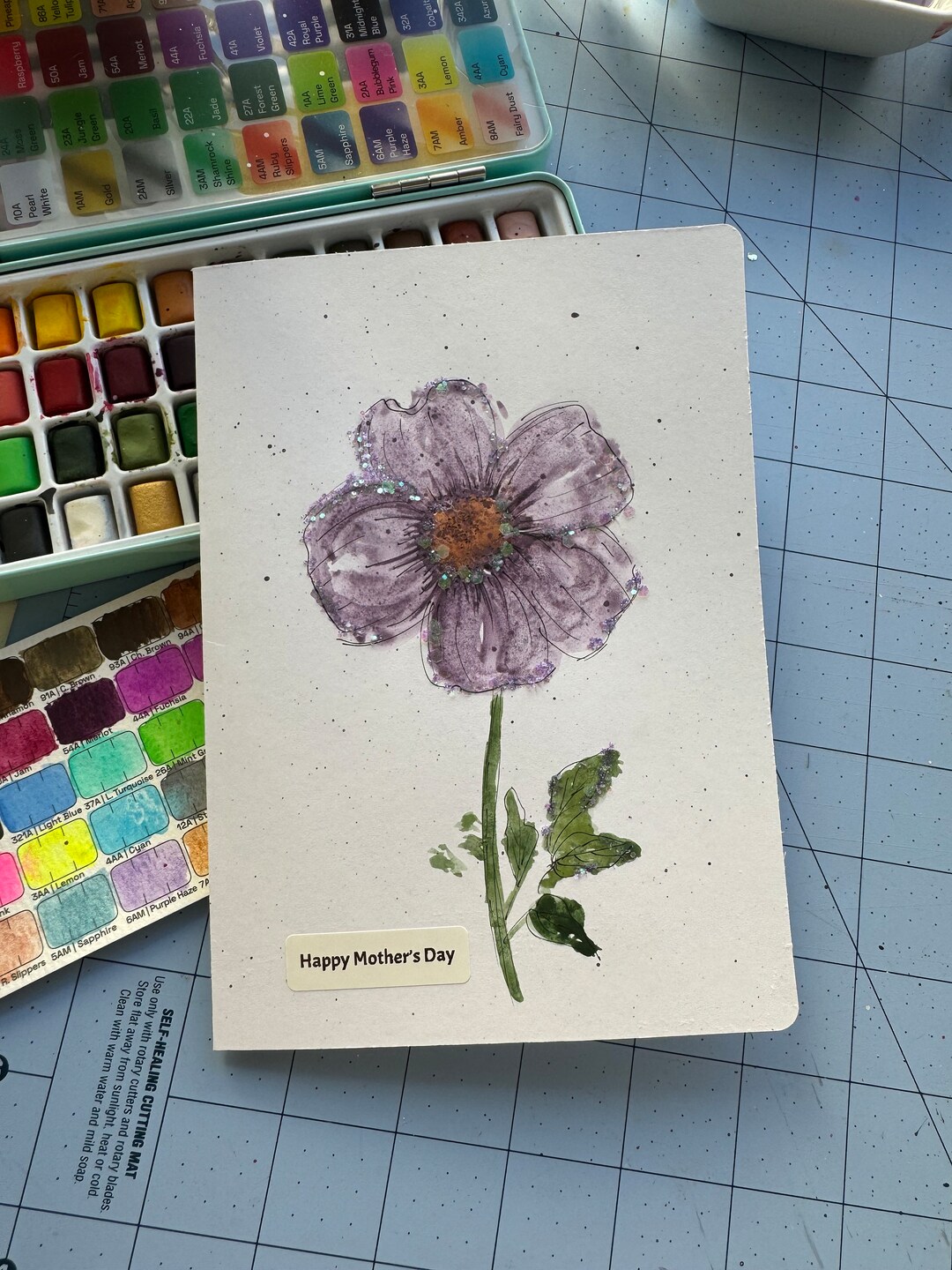 Hand Painted Watercolor Mothers Day Card - Etsy