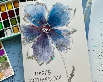 Hand Painted Watercolor Mother’s Day Card