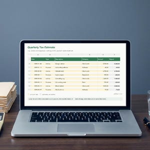 Quarterly Tax Estimate Spreadsheet, Excel and Google Sheets, Self Employed Estimated Tax Tracker