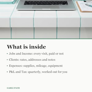 Cleaning Business Bookkeeping Spreadsheet, Excel and Google Sheets, Job Client Mileage Tracker immagine 1