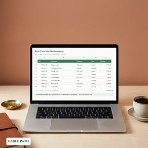 Sole Proprietor Bookkeeping Spreadsheet, Self Employed 1099 Income Expense Tracker, Excel Google Sheets image 6