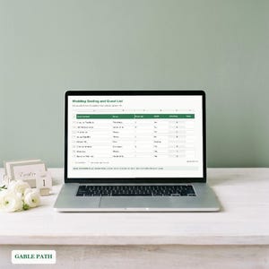 Wedding Seating Chart Spreadsheet, Excel and Google Sheets, Budget Guest List Planner image 6