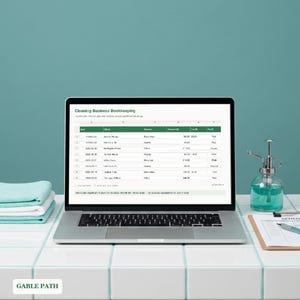 Cleaning Business Bookkeeping Spreadsheet, Excel and Google Sheets, Job Client Mileage Tracker immagine 6