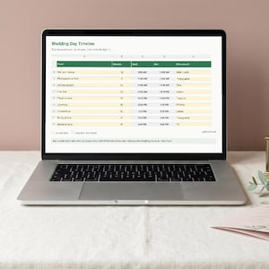 Wedding Day Timeline Spreadsheet, Excel and Google Sheets, Run of Show Vendor Planner