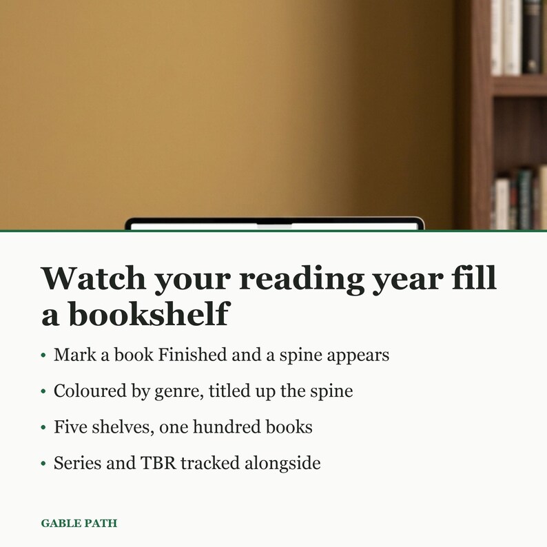 Reading Log Spreadsheet, Virtual Bookshelf Book Tracker for Excel and Google Sheets, Reading Challenge image 4
