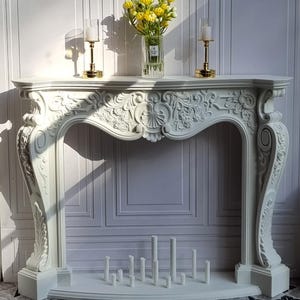 1:6 Scale Dollhouse Fireplace, Miniature Classic Fireplace for 12 inch Dolls
