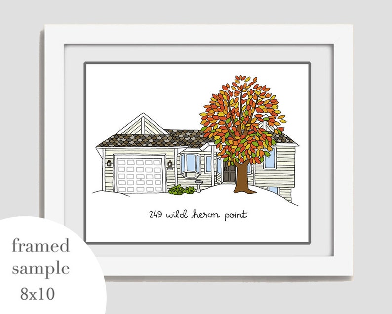 Custom house illustration custom portrait housewarming gift image 2