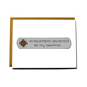 Geeky Valentines Day card - Achievement unlocked