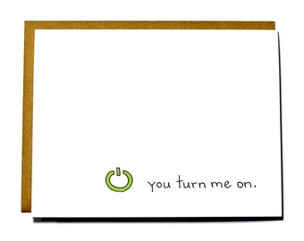 Funny, Geeky Valentine's Day card. You turn me on - Xbox I love you card